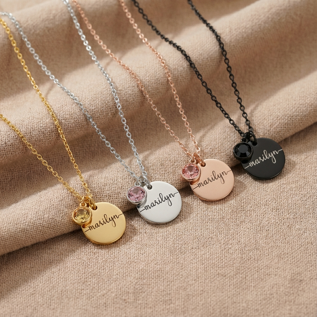 Personalized Birthstone Necklace for Women, Unique Birthday Gifts, Anniversary Gifts, Valentine's Day Gifts for Her, Wife, Girlfriend, Perfect Mother’s Day, Christmas Gifts for Mom, Grandma