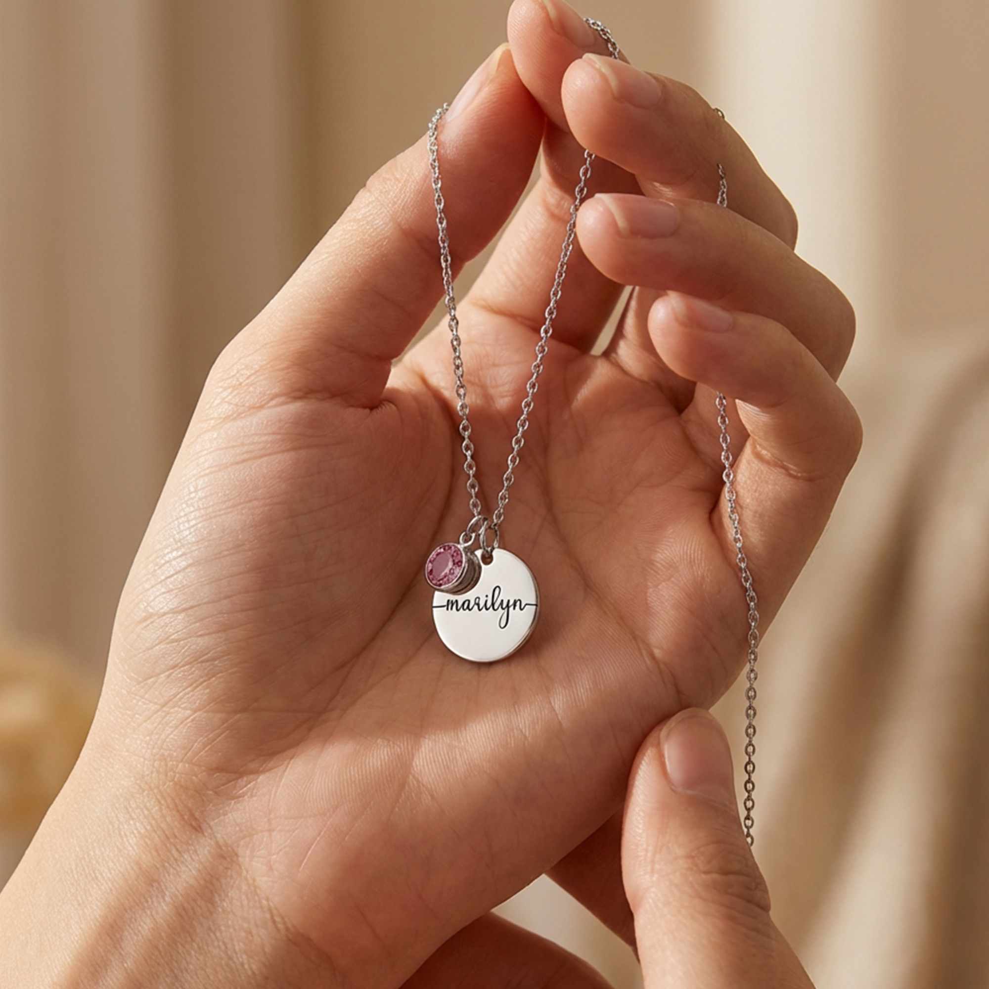 Personalized Birthstone Necklace for Women, Unique Birthday Gifts, Anniversary Gifts, Valentine's Day Gifts for Her, Wife, Girlfriend, Perfect Mother’s Day, Christmas Gifts for Mom, Grandma