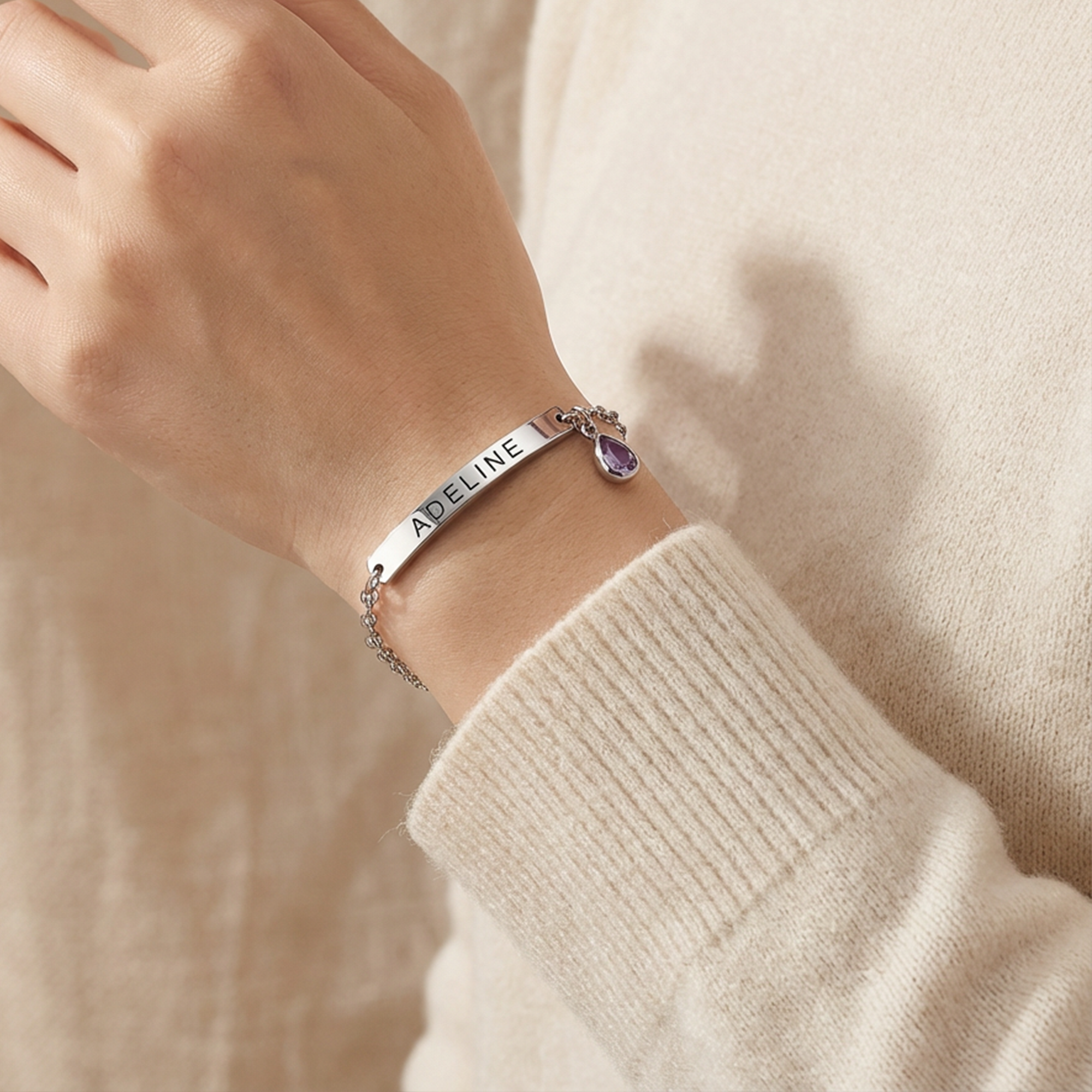 Personalized Birthstone Bracelet for Women – Custom Birthstone Bracelet with Names, Perfect Birthday, Anniversary, Mother’s Day, Valentine’s Day, Christmas Gift for Her Wife Girlfriend Mom Grandma