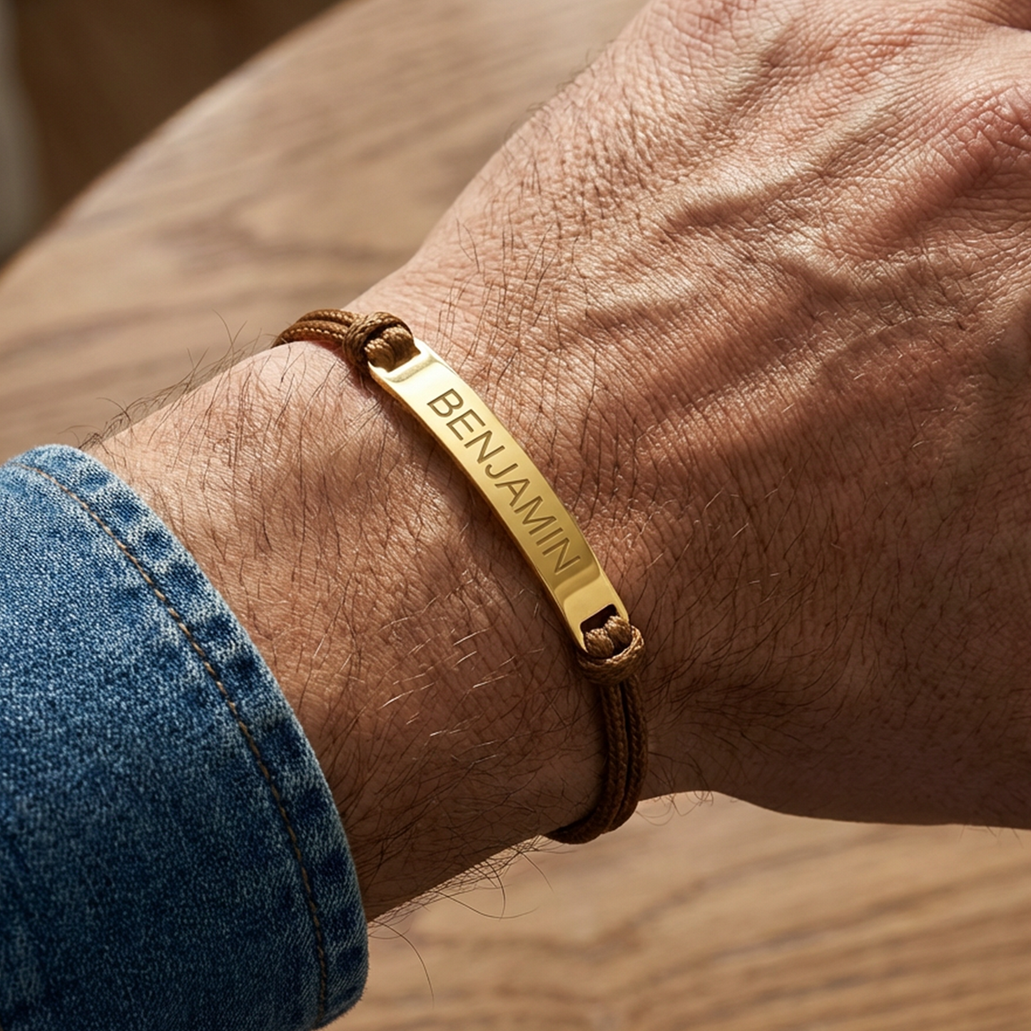 Custom Men’s Bracelet Personalized Engraved Name Bracelet for Men – Handmade Men Bracelet with Names, Personalized Gifts for Him, Husband, Boyfriend, Dad, Grandpa, Anniversary, Birthday, Valentine’s Day, Christmas, Father's Day