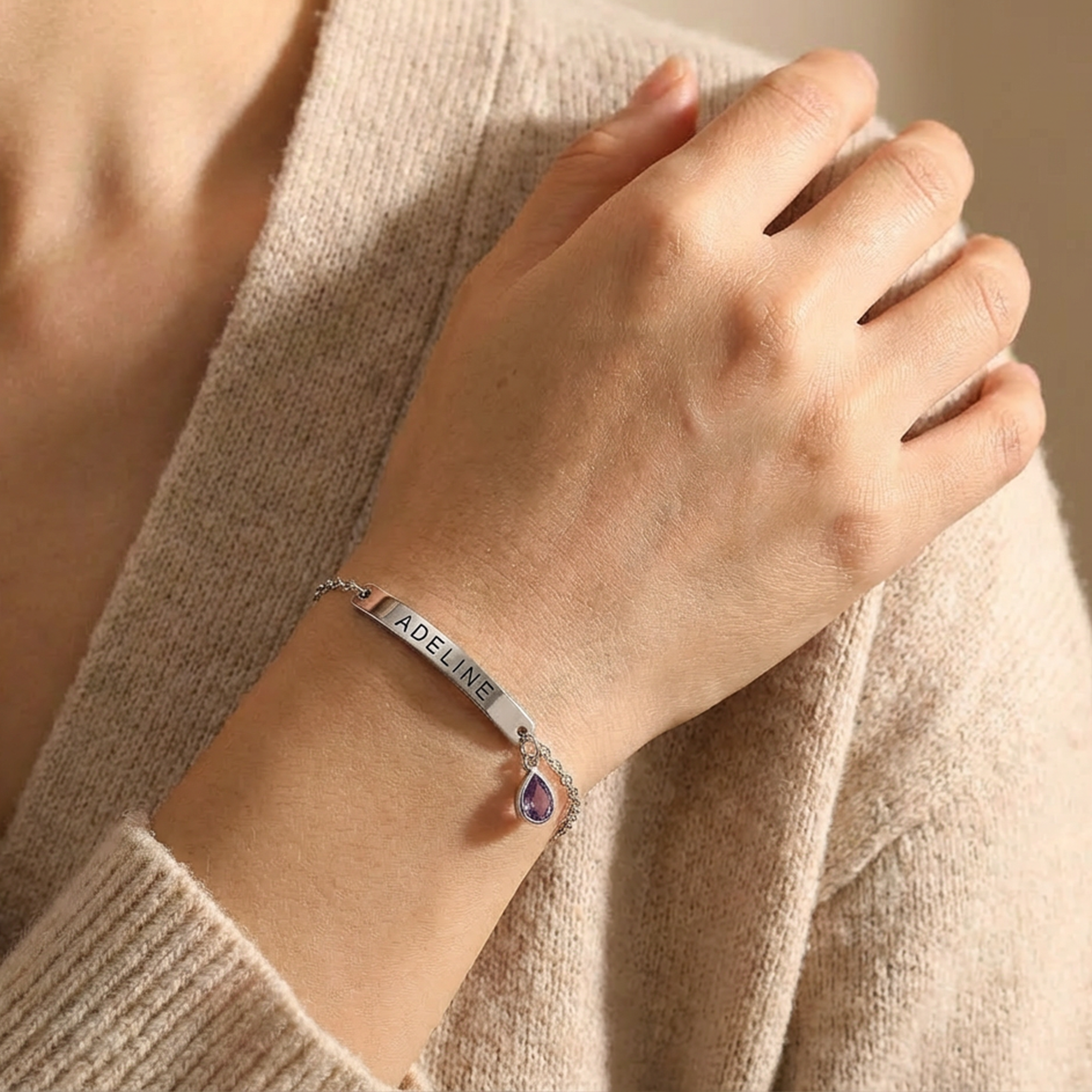 Personalized Birthstone Bracelet for Women – Custom Birthstone Bracelet with Names, Perfect Birthday, Anniversary, Mother’s Day, Valentine’s Day, Christmas Gift for Her Wife Girlfriend Mom Grandma