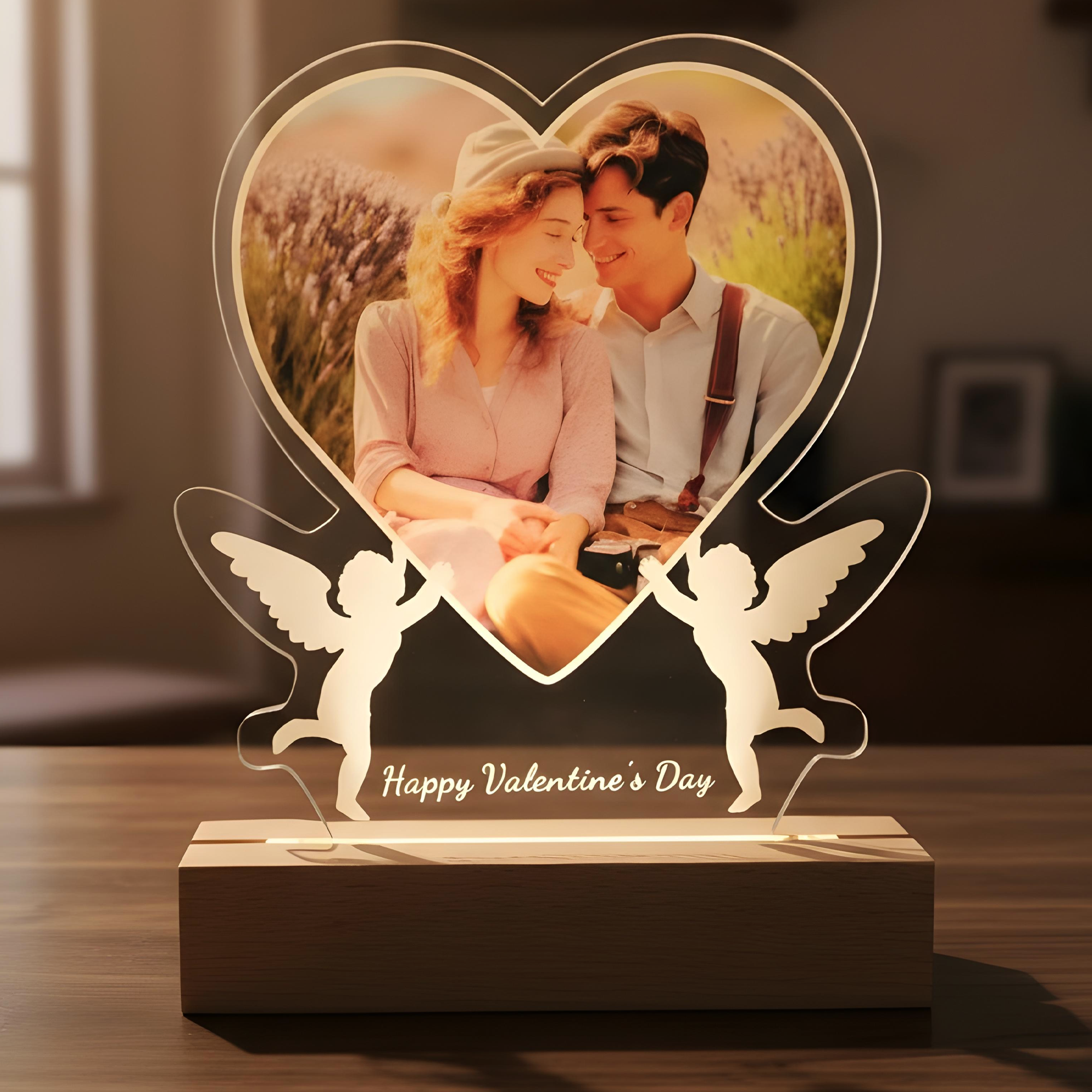 Personalized Photo Night Light Plaque – Custom Picture Frame Light Gifts for Birthday, Anniversary, Valentine’s Day, Mother’s Day, Father's Day, Christmas, Thanksgiving