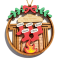 Personalized Wood Christmas Stocking Ornaments Gifts, Custom Christmas Wooden Ornament Gift