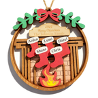 Personalized Wood Christmas Stocking Ornaments Gifts, Custom Christmas Wooden Ornament Gift