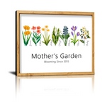 Personalized Mother’s Garden Canvas Print, Custom Mom’s Garden Wall Art, Mother's Day, Christmas, Birthday Gift