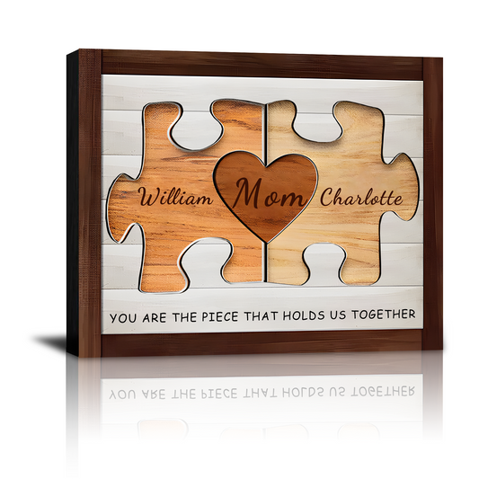 Personalized Custom Christmas Canvas Prints Gifts with Your Kid's Names, Christmas Birthday Gift for Mom Mama Mommy Grandma Wife from Son Daughter Husband Grandson