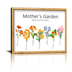 Custom Mother’s Garden Canvas Prints, Personalized Birth Month Flowers Gifts, Birthday, Mother’s Day, Christmas Gift