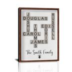 Christmas Crossword Scrabble Canvas Personalized, Custom Holiday Wall Art, Family Gift, Festive Home Decoration, Xmas Present