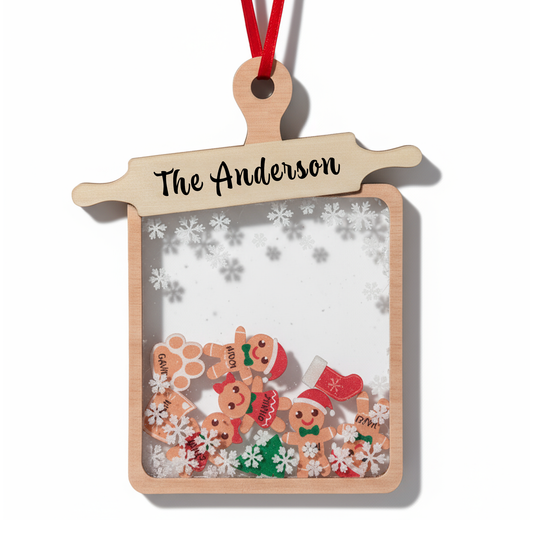 Personalized Christmas Ornaments Gifts with Your Family Names, Custom Christmas Ornaments Gifts for Mom, Dad, Grandma, Grandpa, Family, Godparents, Friends - Personalized Christmas Ornaments Gift