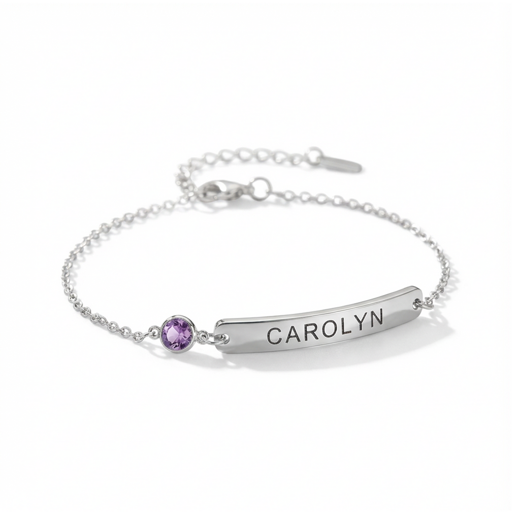 Bracelet de naissance personnalisé avec nom, cadeau pour femme, cadeau de Saint-Valentin pour épouse/petite amie de la part de son mari/petit ami